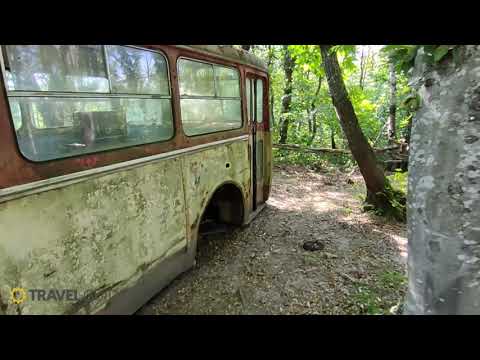 Abandoned Buildings and a Buses in Chiatura | Travel Guide APP